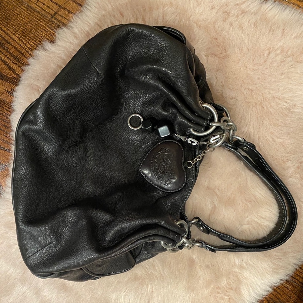 Black Leather Juicy Couture Hobo
